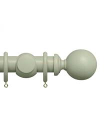 New Edge Blinds Premium 50mm Wooden Curtain Pole Set - Light Grey - Size: 460 cm - thumbnail 1