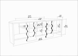 Decorotika Firal Corner TV Stand TV Unit for TVs up to 45 inch in Brown - thumbnail 6