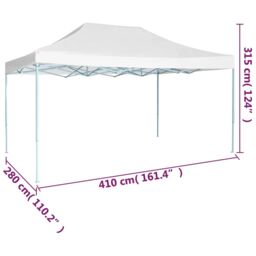 Berkfield Home Professional Folding Party Tent 3x4 m Steel White - thumbnail 5