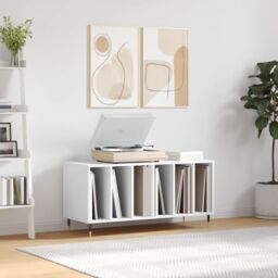Berkfield Home Record Cabinet White 100x38x48 cm Engineered Wood - Size: 100 x 38 x 48 cm