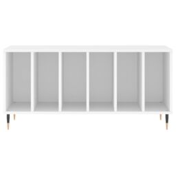 Berkfield Home Record Cabinet White 100x38x48 cm Engineered Wood - Size: 100 x 38 x 48 cm - thumbnail 4