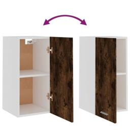 Berkfield Home Hanging Cabinet Smoked Oak 29.5x31x60 cm Engineered Wood in Brown - thumbnail 8