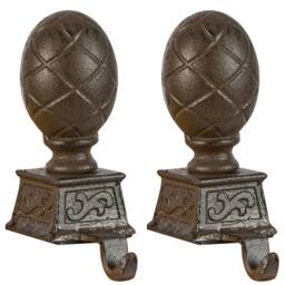 Dibor Set of 2 Antique Brown Artichoke Christmas Stocking Holder - Size: 2 Pack