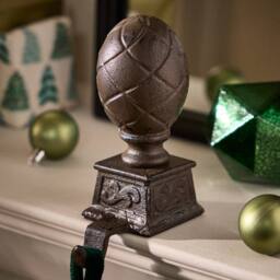 Dibor Set of 2 Antique Brown Artichoke Christmas Stocking Holder - Size: 2 Pack - thumbnail 2