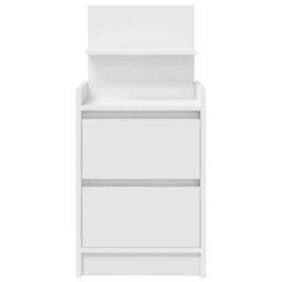 Berkfield Home Bedside Cabinet with 2 Drawers White 38x34x80 cm - Size: 38 x 34 x 80 cm - thumbnail 6