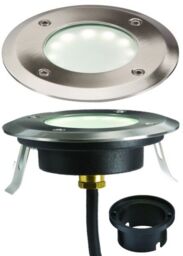 Netlighting LED White Ground Deck Light 230V IP65 1.7W in Grey