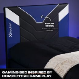 X Rocker Cerberus Gaming Bed for Kids & Teens, Upholstered Leather in Blue - Size: Small Double - thumbnail 3