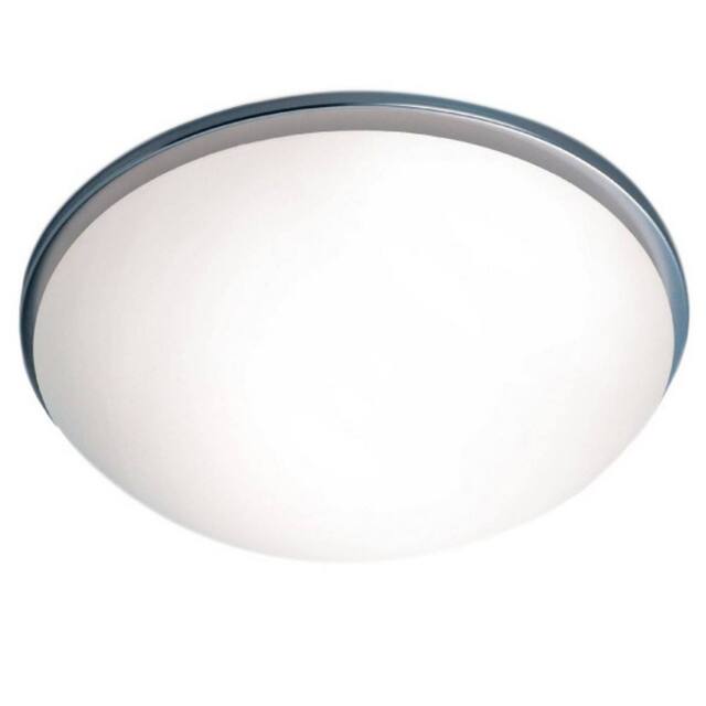 Netlighting Bowl Semi Flush Ceiling Light Stainless Steel in White