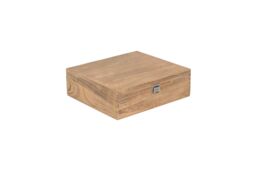 Red Hamper Three Bottle Oak Effect Wooden Box in Brown - thumbnail 2