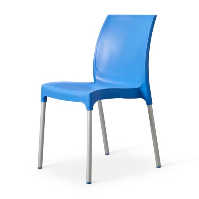 netfurniture Bide Side Kitchen Or Outdoor Garden Chair Cornflower Blue in Pink