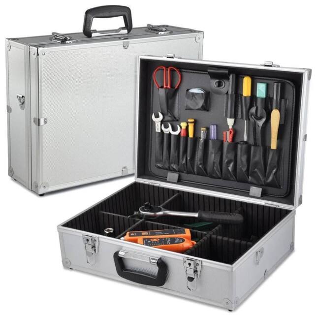Marco Paul Aluminium Lockable Tool Storage Case in Silver - Size: 500mm - image 1