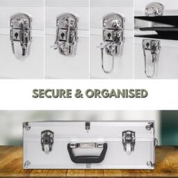 Marco Paul Aluminium Lockable Tool Storage Case in Silver - Size: 500mm - thumbnail 8