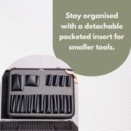 Marco Paul Aluminium Lockable Tool Storage Case in Silver - Size: 500mm - thumbnail 5