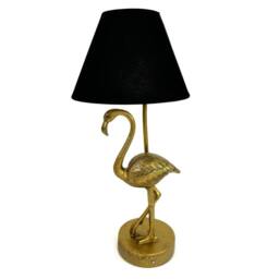 Madison & Mayfair Antique Gold Flamingo Lamp W/Black Shade - thumbnail 2