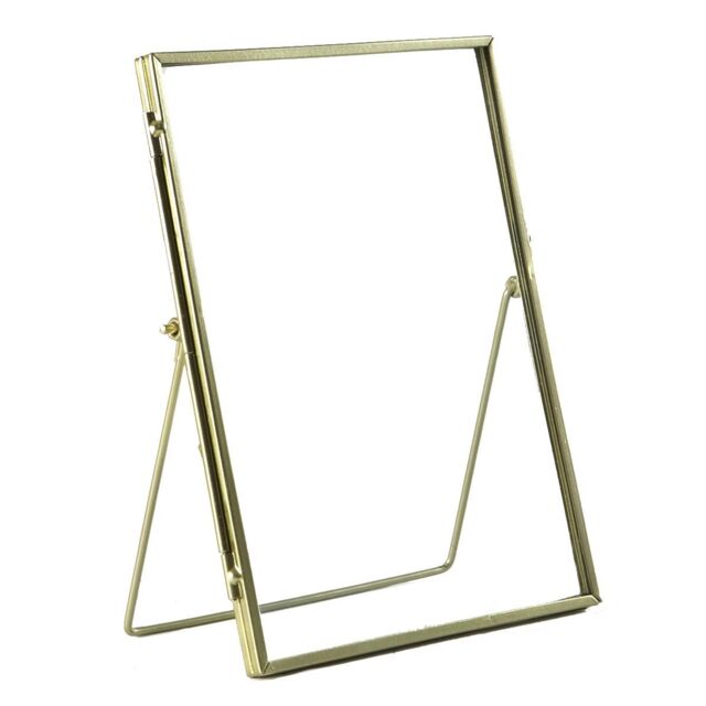 "Nicola Spring 5x Standing Metal Photo Frames - 6"" x 8"" Picture Display Poster Frame in Gold" - image 1