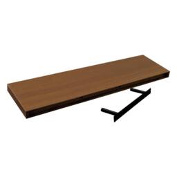 Harbour Housewares 100cm Floating Wall Shelf - Wall Mounted Shelf for Storage & Display in Walnut - thumbnail 6
