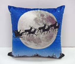 Rapport Home Flying Sleigh Cushion Cover (43x43 cm) - Size: 43 cm x 43 cm - thumbnail 1