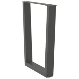 Berkfield Home Dining Table Legs V-Shape 2 pcs Anthracite 70x(72-73.3) cm Steel in Black - thumbnail 4