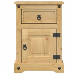 Berkfield Home Bedside Cabinet Corona 45x35x64 cm Solid Wood Pine in Brown - Size: 45 x 35 x 64 cm - thumbnail 4