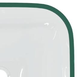 Berkfield Home Basin Glass 42x42x14 cm Transparent in Black - Size: 42 x 42 x 14 cm - thumbnail 5