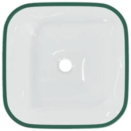 Berkfield Home Basin Glass 42x42x14 cm Transparent in Black - Size: 42 x 42 x 14 cm - thumbnail 4