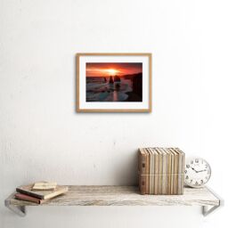 "Artery8 Wall Art Print Holthausen Twelve Apostles Sunset Australia Framed in Beige - Size: W7"" x H9""" - thumbnail 2