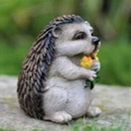 EONLION Garden Ornament Animal Hedgehog Flowers Home Decor - thumbnail 2