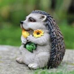 EONLION Garden Ornament Animal Hedgehog Flowers Home Decor - thumbnail 4