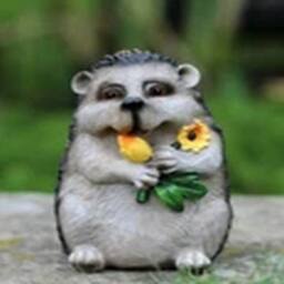 EONLION Garden Ornament Animal Hedgehog Flowers Home Decor - thumbnail 1