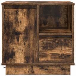 Berkfield Home Modern Bedside Cabinets with LED Lights 2 pcs Smoked Oak 50x34, 5x50 cm in Brown - thumbnail 9