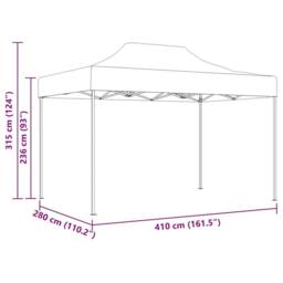 Berkfield Home Professional Folding Party Tent 3x4 m Steel White - thumbnail 9