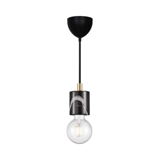 Nordlux Vintage Indoor Pendant Light Black Marble E27 Retro - Mains Powered, IP20 - image 1