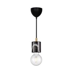 Nordlux Siv Pendant Light Black Marble Dining Room E27 Mains 7cm