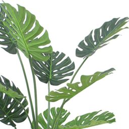 Leaf Artificial Monstera Plant 120cm Luxury Cheese Plant 120cm 4ft Tall Botanik in Green - thumbnail 4