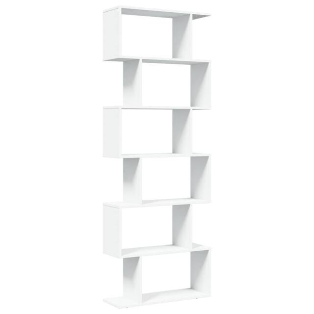 Berkfield Home Room Divider Bookcase 6-Tier White 70x24x193 cm Engineered Wood - Size: 70 x 24 x 193 cm - image 1