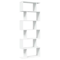 Berkfield Home Room Divider Bookcase 6-Tier White 70x24x193 cm Engineered Wood - Size: 70 x 24 x 193 cm - thumbnail 1