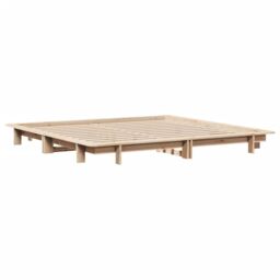 Berkfield Home Bed Frame without Mattress 180x200 cm Super King Solid Wood Pine in Brown - thumbnail 6