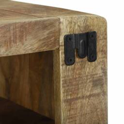 Berkfield Home TV Cabinet 60x32x36 cm Solid Wood Mango in Brown - Size: 60 x 32 x 36 cm - thumbnail 7