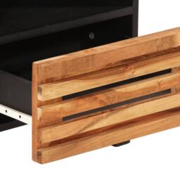 Berkfield Home Bedside Cabinet 40x33x46 cm Solid Wood Acacia in Brown - Size: 40 x 33 x 46 cm - thumbnail 7