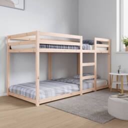 Berkfield Home Bunk Bed without Mattress 90x200 cm Solid Wood Pine in Brown