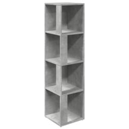 Berkfield Home Stylish Corner Cabinet Concrete Grey 33x33x132 cm Engineered Wood - Size: 33 x 33 x 132 cm - thumbnail 3