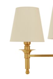 Orsina Elegant 6 Arm Gold Ceiling Light with Linen Shades, Brass Frame Hotel Style Pendant Light, Lighting Fixture - thumbnail 3