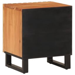 Berkfield Home Bedside Cabinets 2 pcs 40x34x46 cm Solid Wood Acacia in Brown - Size: 40 x 34 x 46 cm - thumbnail 6