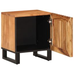 Berkfield Home Bedside Cabinets 2 pcs 40x34x46 cm Solid Wood Acacia in Brown - Size: 40 x 34 x 46 cm - thumbnail 3