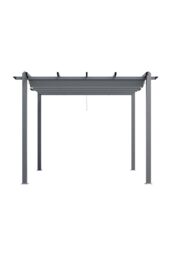 Garden Sanctuary Outdoor Aluminum Pergola for Patio Deck in Dark Grey - thumbnail 3