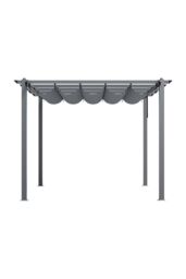 Garden Sanctuary Outdoor Aluminum Pergola for Patio Deck in Dark Grey - thumbnail 5
