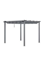 Garden Sanctuary Outdoor Aluminum Pergola for Patio Deck in Dark Grey - thumbnail 4