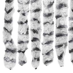 Berkfield Home Fly Curtain Light Grey & Dark Grey 100x230 cm Chenille - thumbnail 6