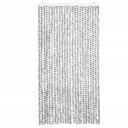 Berkfield Home Fly Curtain Light Grey & Dark Grey 100x230 cm Chenille - thumbnail 3