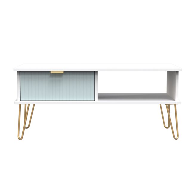 Ready Assembled 2 U Bexley 1 Drawer Coffee Table (Ready Assembled) in Duck Egg Blue - image 1